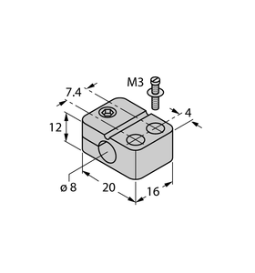Mounting Accessories for Inductive Sensors - Mounting Clip for M8 Design