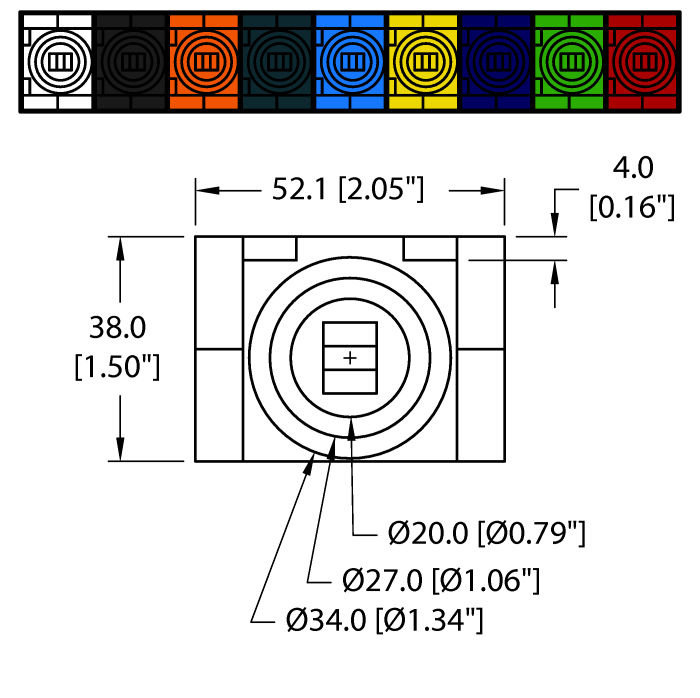 Actuator and Sensor Accessory - Set of decals (DECAL,9-CLRS,RECEPT+BOXES,EURO(QTY1))