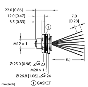 Actuator and Sensor Receptacle - Front Mount