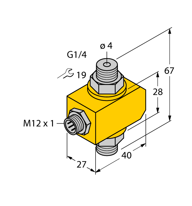 Flow Monitoring - Inline Sensor without Integrated Processor (FCI-D04A4P-NA-H1141)
