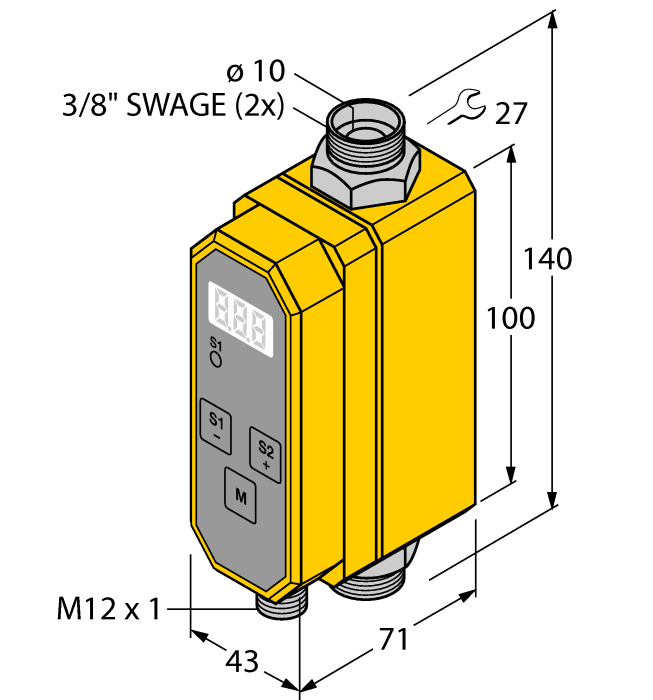 Flow Monitoring - Inline Sensor with Integrated Processor (FCI-D10A4P-2ARX-H1160/D201)