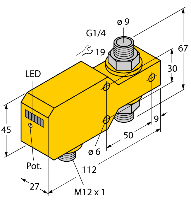 Flow Monitoring - Inline Sensor with Integrated Processor (FCI-D10A4P-AP8X-H1141/A)