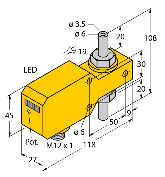 Flow Monitoring - Inline Sensor with Integrated Processor (FCI-TCD04A4P-AP8X-H1141/D084)