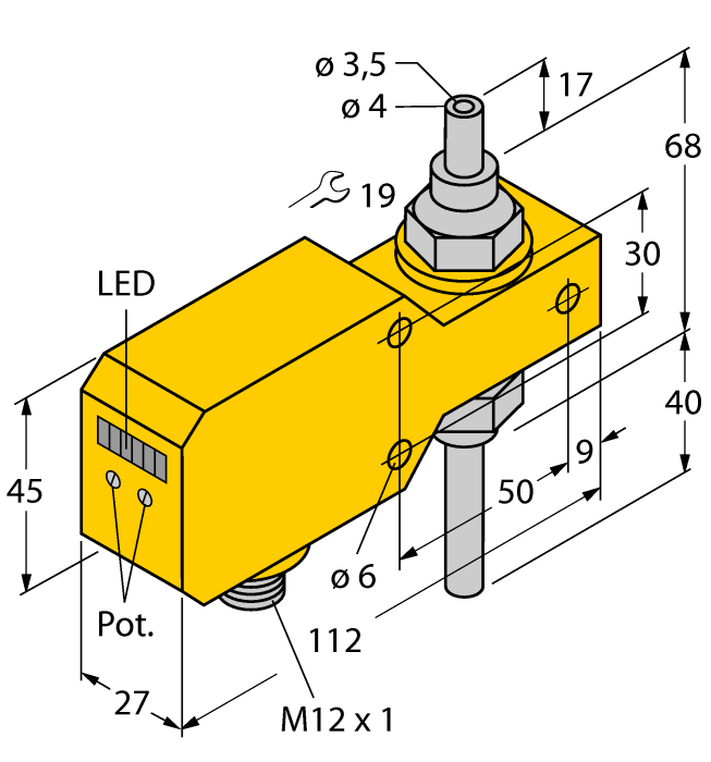 Flow Monitoring - Inline Sensor with Integrated Processor (FCI-TCD04A4P-LIX-H1141)