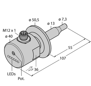 Turck Flow Monitoring - Immersion Sensor with Integrated Processor