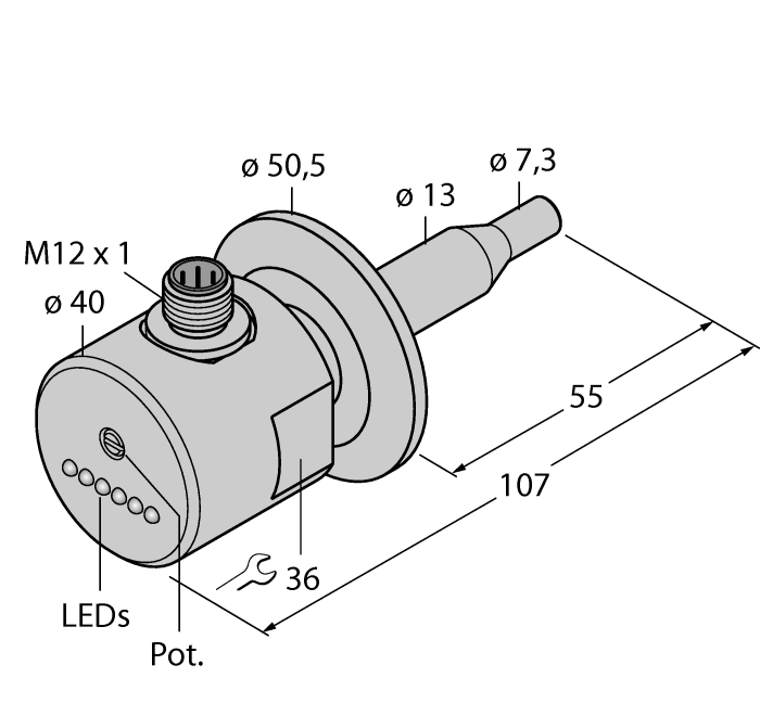 Flow Monitoring - Immersion Sensor with Integrated Processor (FCS-50A4-AP8X-H1141/D014)