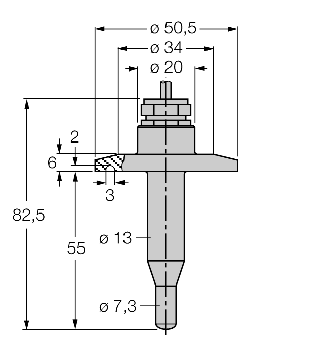 Flow Monitoring - Immersion Sensor without Integrated Processor (FCS-50A4-NA/D014)