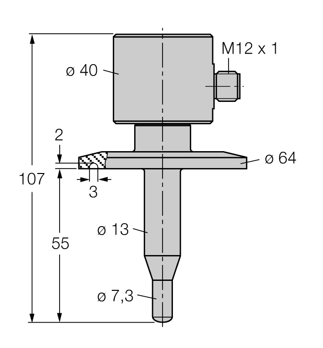 Flow Monitoring - Immersion Sensor with Integrated Processor (FCS-64A4-AP8X-H1141/D014)