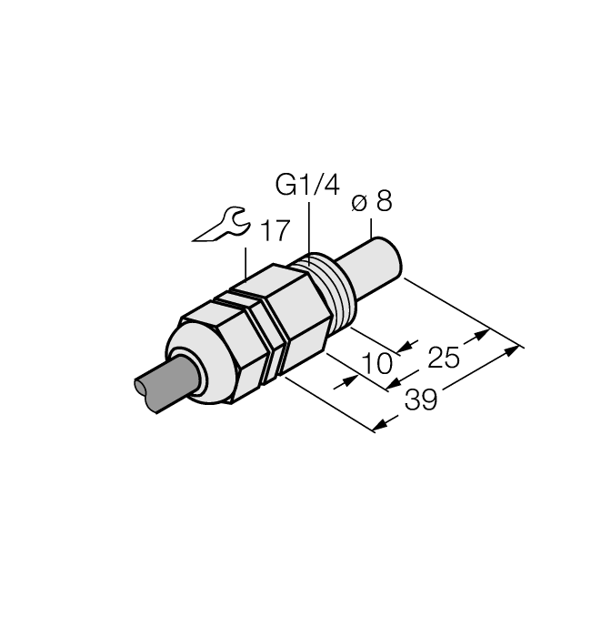 Flow Monitoring - Immersion Sensor without Integrated Processor (FCS-G1/4T-NA)