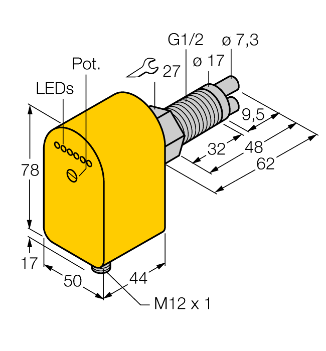 Flow Monitoring - Immersion Sensor with Integrated Processor (FCS-GL1/2A2P-LIX-H1141/A)