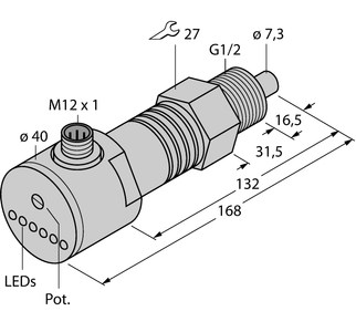 Turck Flow Monitoring - Immersion Sensor with Integrated Processor