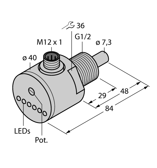 Flow Monitoring - Immersion Sensor with Integrated Processor (FCS-GL1/2A4-AP8X-H1141)