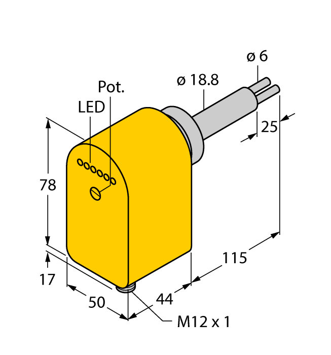 Flow Monitoring - Immersion Sensor with Integrated Processor (FCS-HA2P-LIX-H1141/AL115)