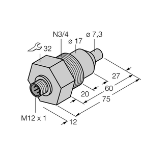 Turck Flow Monitoring - Immersion Sensor without Integrated Processor