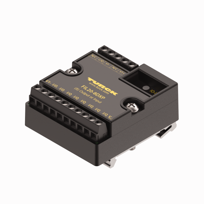 I/O Hub for connection of digital signals to IO-Link Master - 8 Universal Digital Channels, PNP (FIL20-8DXP-DIN)