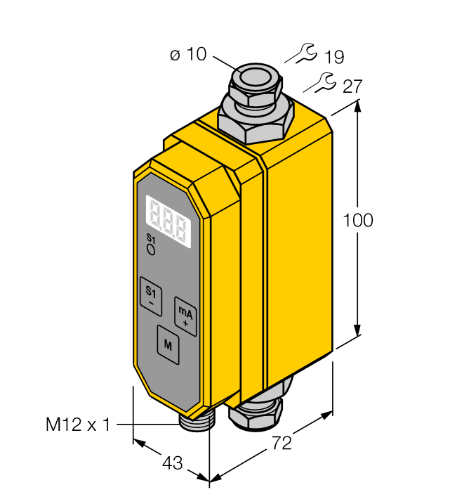 Flow Rate Monitoring - Inline Sensor with Integrated Processor (FTCI-10D10A4P-LI-UP8X-H1141)