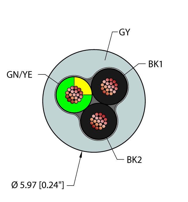 General Purpose Cable - Reelfast™ Bulk Cable (GRY,TPU,3X18,AWM)