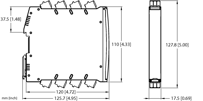 Isolating switching amplifier - 4-channel (IMX18-DI03-4S-5R-SPR/24VDC/CC)