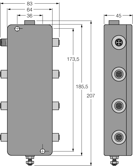 IP67 Junction Box, 6-Channel - (JBBS-57-E623)
