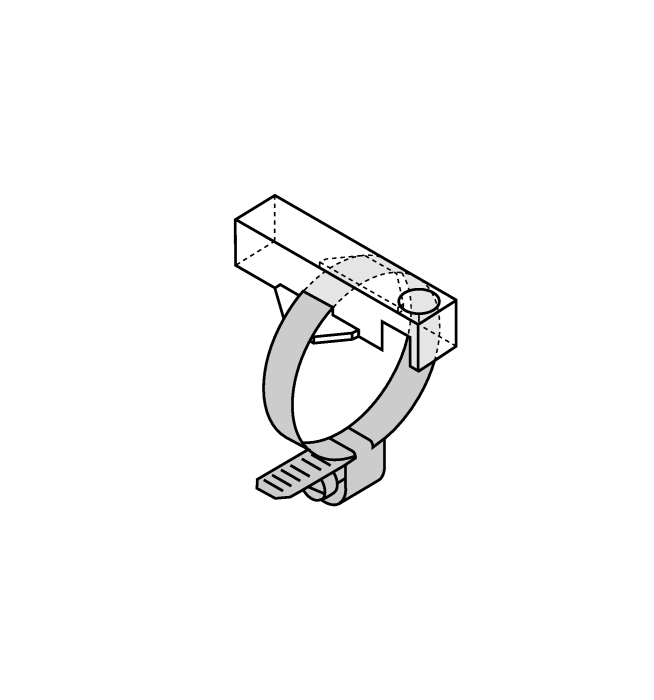 Mounting Accessories - Mounting Bracket with Clip Collar (KLR1-ASB3)
