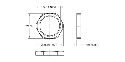 Receptacle Hardware - Locknut