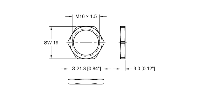 Receptacle Hardware - Locknut (LOCKNUT-M16-316SS-(10/BAG))