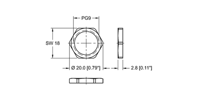 Actuator and Sensor Accessory - Locknut