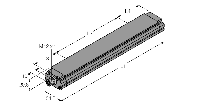 Magnetically actuated linear position sensor - (LT104E-Q21-LU0X3-H1141)