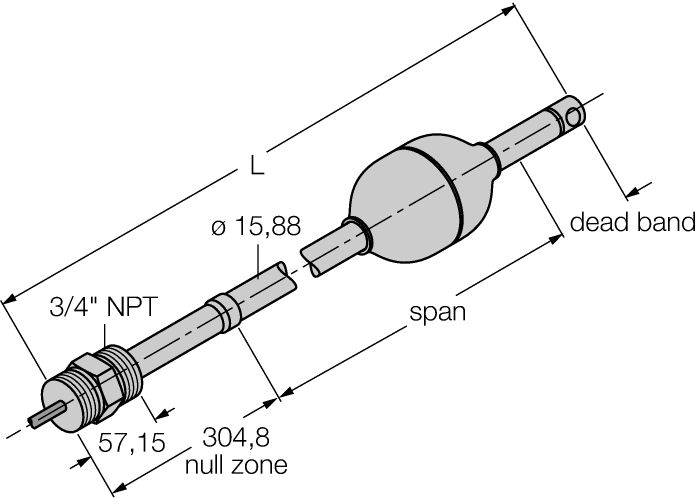 EZ-Track Linear Displacement Transducer - (LT75E-R16-PLI0-EX-D)