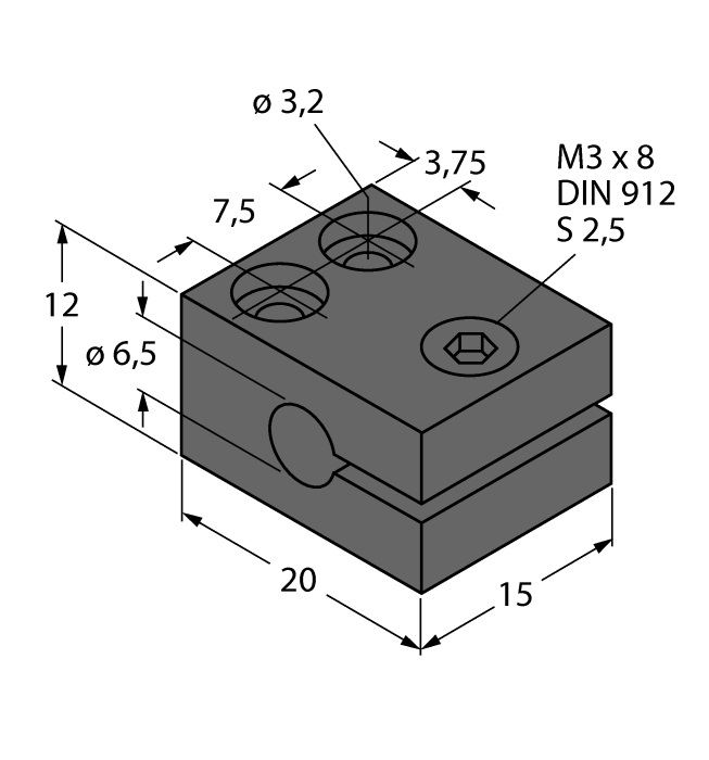 Mounting Accessories for Inductive Sensors - Mounting Clip (MBS65)