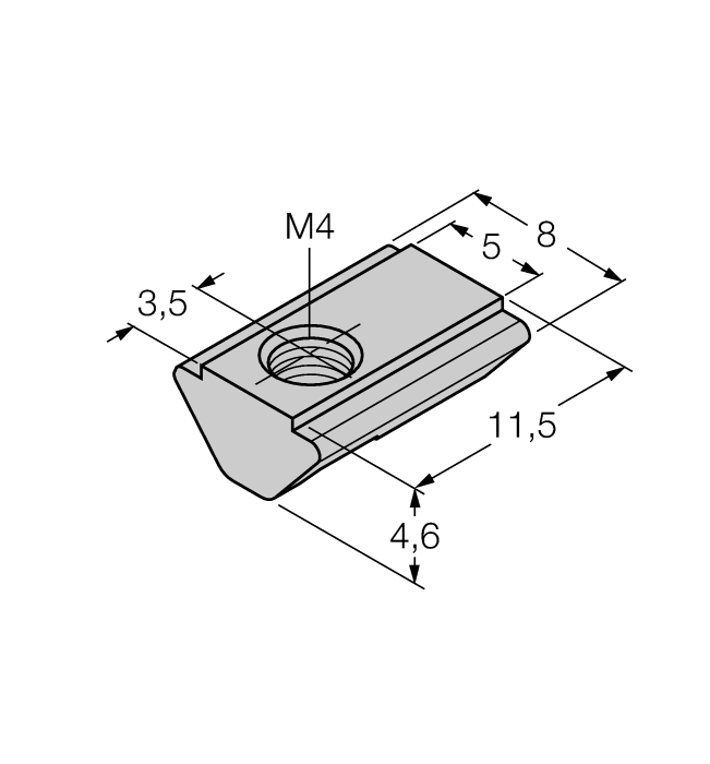 Mounting Accessories - Sliding Block (MN-M4-Q25)