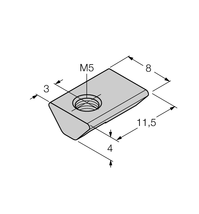 Mounting Accessories - Sliding Block (MN-M5-Q25)