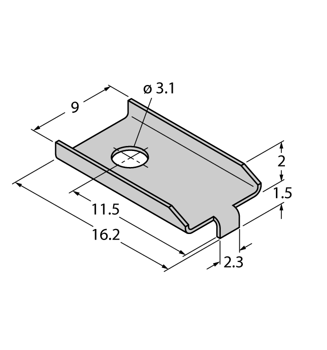 Accessories for Inductive Sensors - Mounting bracket (MW-Q4.7/Q5.5)