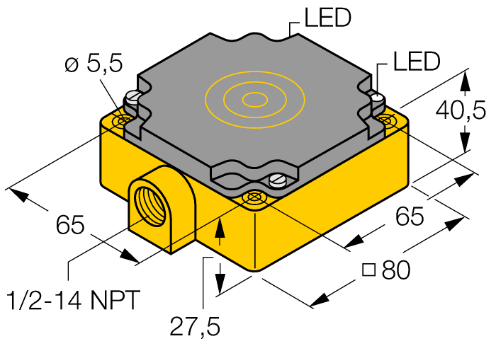 Capacitive Sensor - (NC50-CP80-VN4X2/S10)