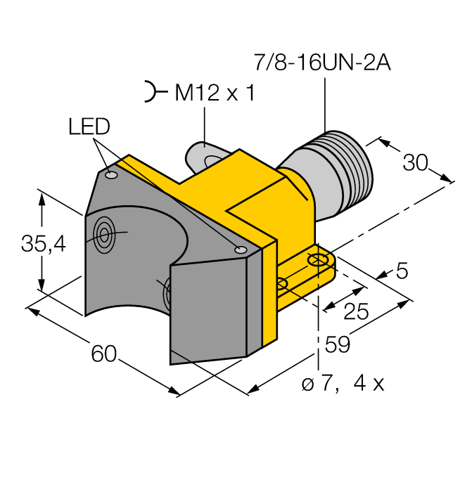 Inductive Sensor - For Rotary Actuators (NI4-DSU35-2AP4X2-B1160-FKE4.5)