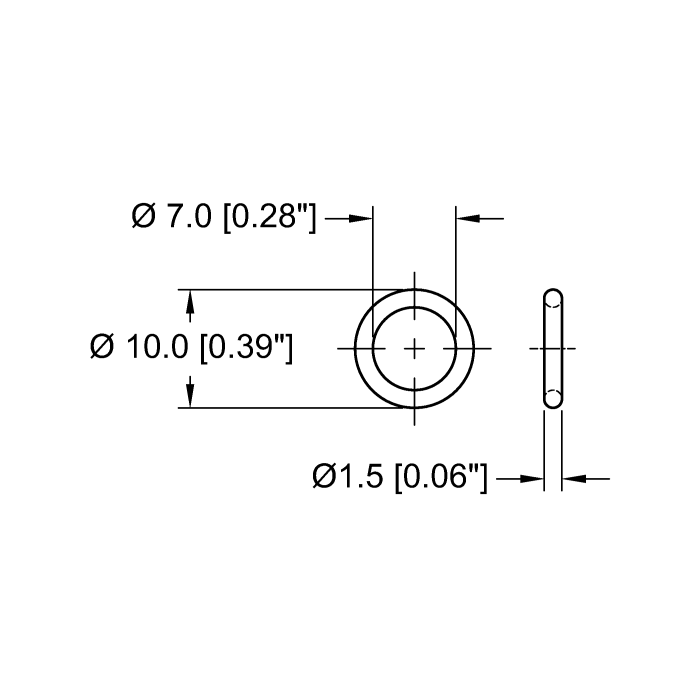 Actuator and Sensor Accessory - O-ring (ORING-Ø7X1.5-M12-(10/BAG))