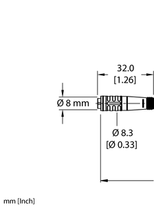 Turck Actuator and Sensor Cable - Connection Cable # PKG 3-15