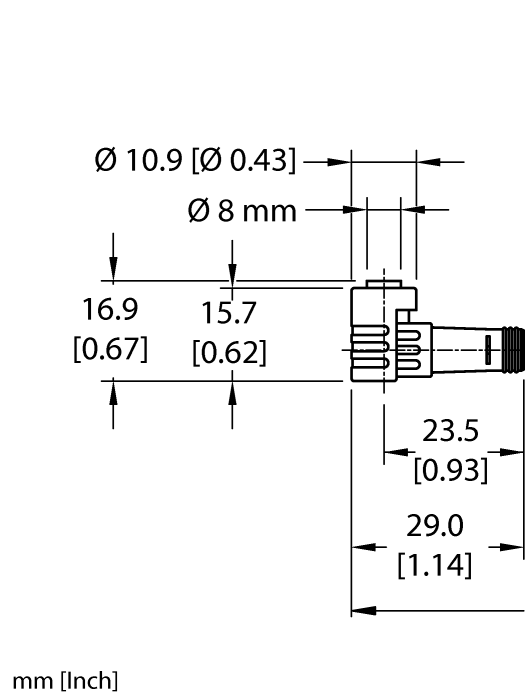 Actuator and Sensor Cable - Extension Cable (PKW 3Z-0.5-PSW 3M)