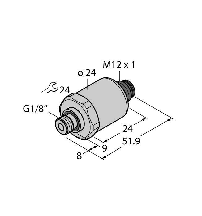 Pressure Transmitter - With 2 Switching Outputs and IO-Link (PT1VR-1013-IOL-H1141)