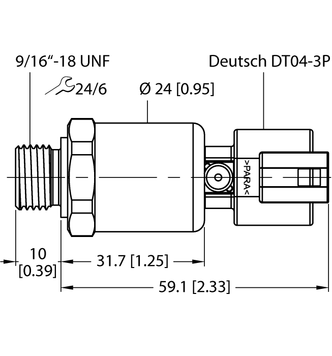 Pressure Transmitter - Ratiometric Output (3-Wire) (PT1VR-1121-U6-DT043P)