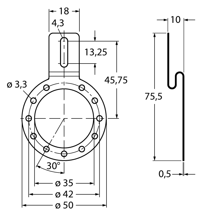 Accessories - Single point tether arm medium (RA-S6)