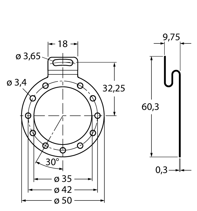 Accessoriies - Single Point Tether arm - short (RA-S7)