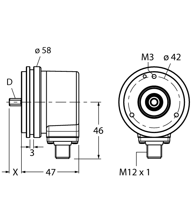 Incremental Shaft Encoder - (RI-10SA1Z4-4A1024-H1181)