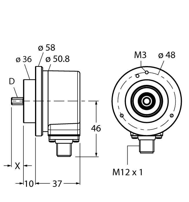 Incremental Shaft Encoder - (RI-10T6C-2B2500-H1151)