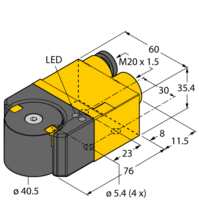 Inductive Angle Sensor - With Analog Output (RI360P1-DSU35TC-ELI-EXI)