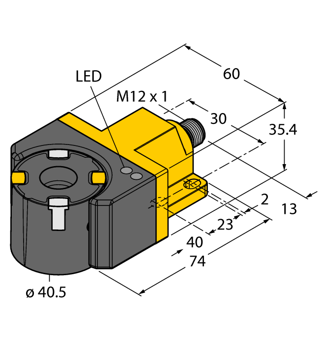 Inductive Angle Sensor - With Analog Output (RI360P4-DSU35-ELIU5X2-H1151)
