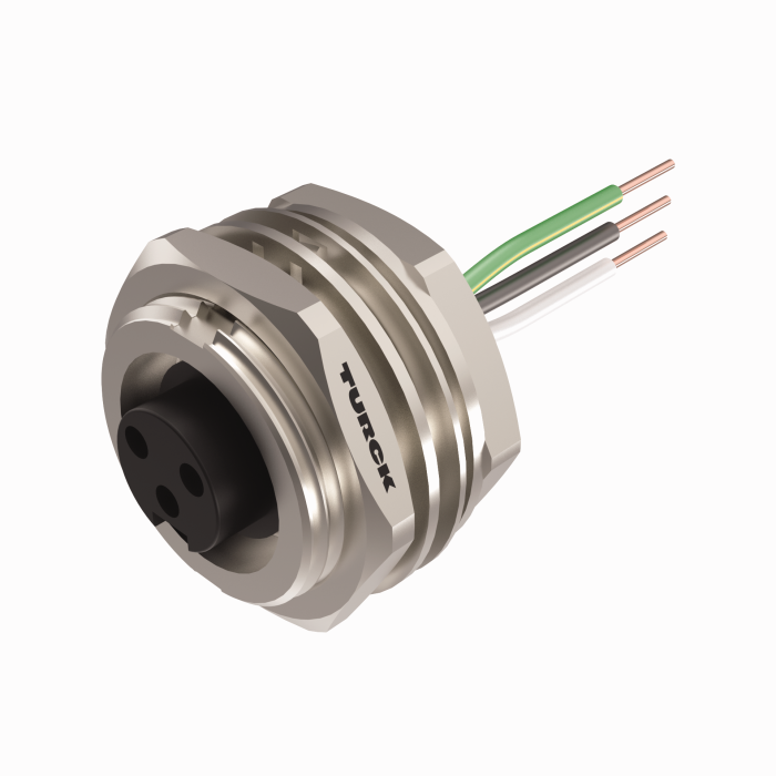 Industrial flange connector - with litz wires (RKFP 36-0.5M)