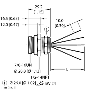 Actuator and Sensor Receptacle - Front Mount
