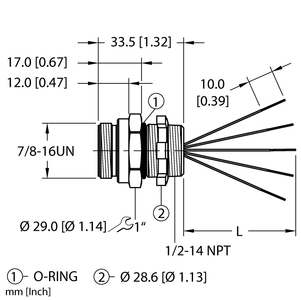 Actuator and Sensor Receptacle - Front Mount