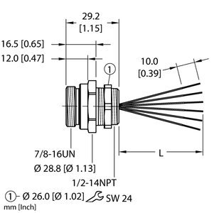 Actuator and Sensor Receptacle - Front Mount